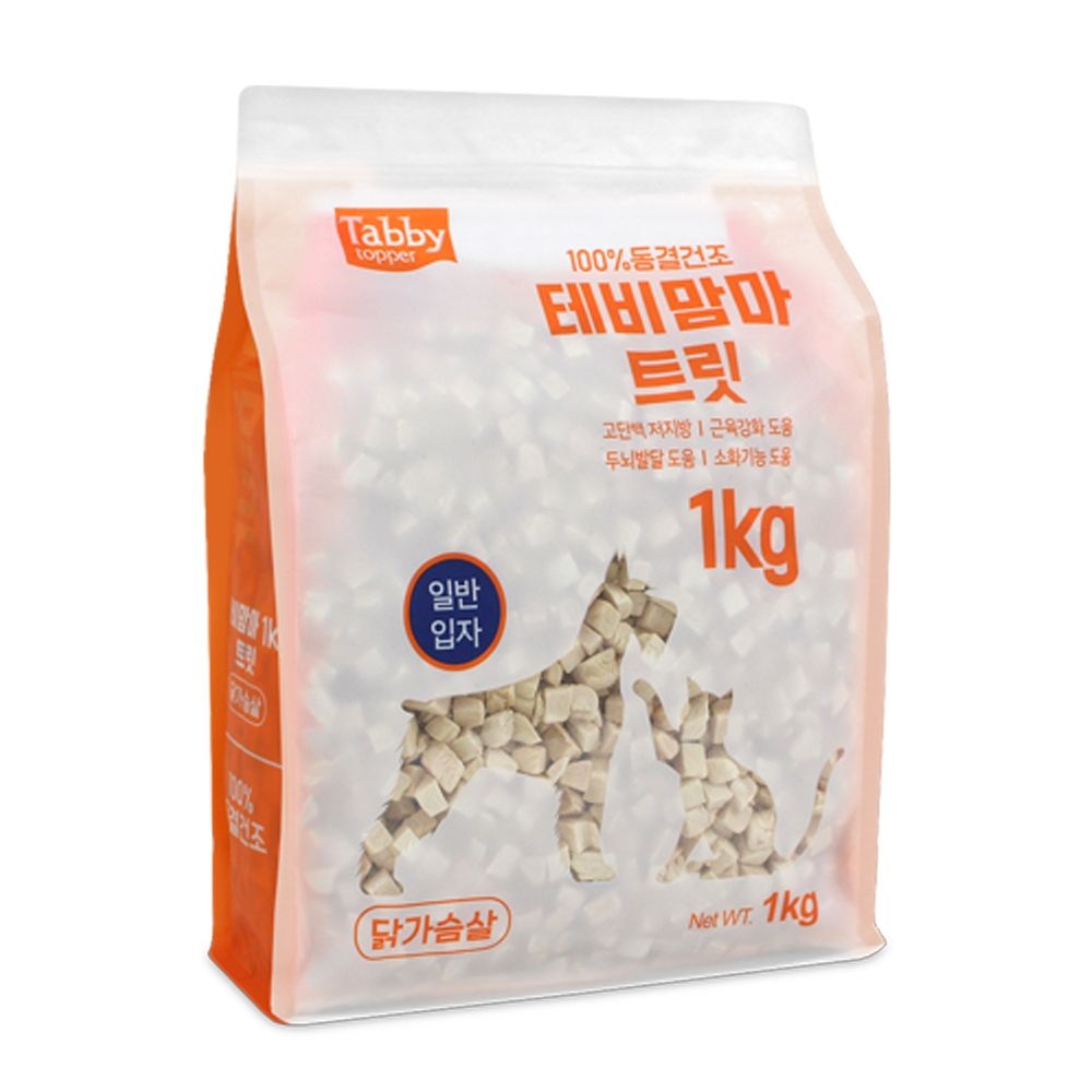 [오늘출발] 테비맘마 동결건조 미니트릿 반려간식 닭가슴살 1kg