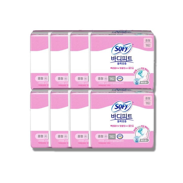 쏘피 바디피트 볼록맞춤 중형 16P x 8개