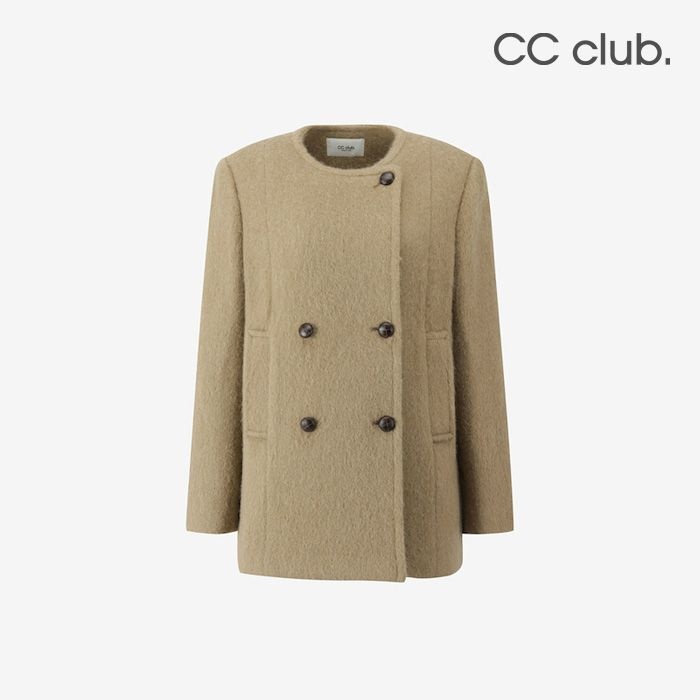 [CC콜렉트] 울 블렌드 더블 하프코트 BE_C254MSG701