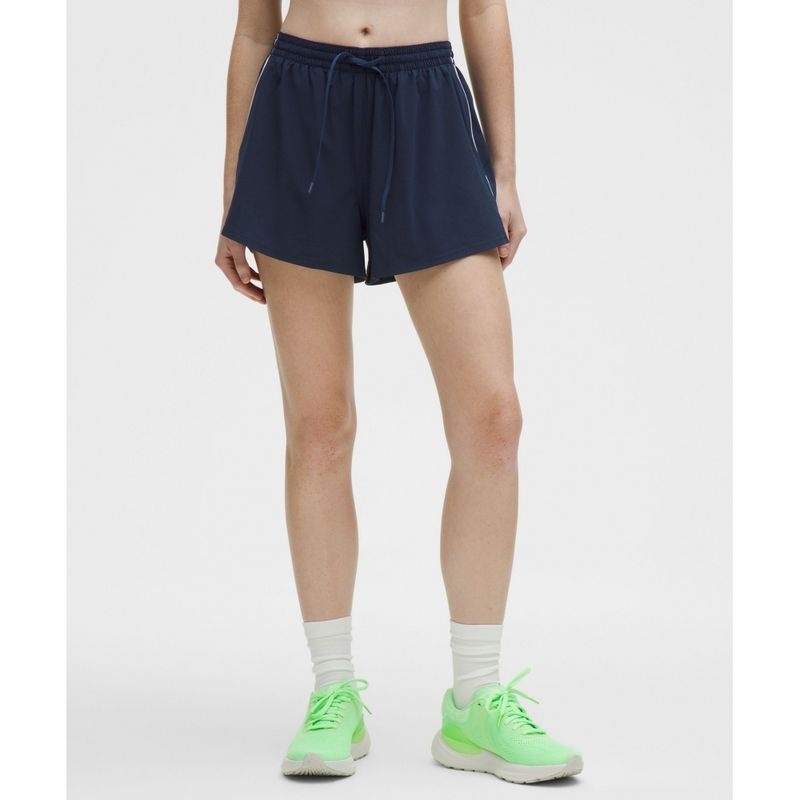 LULULEMON 룰루레몬 LULULEMON 코트 라이벌 하이라이즈 쇼츠 3inch CLBL WHT LW7DD9S-068898 255530