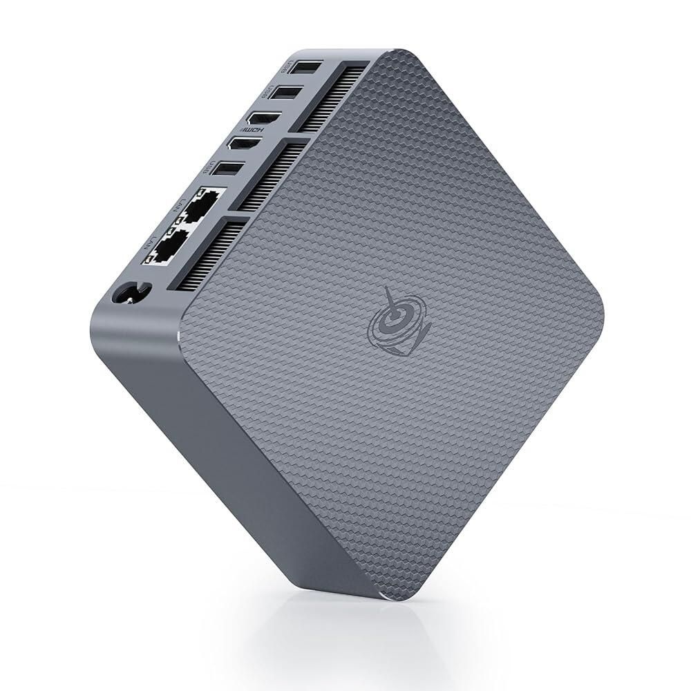 Beelink [해외] Beelink Ai 미니 PC EQR6 6600U AMD Ryzen 5 프로서6C/12T 최대 4.5GHz 마이크로 컴퓨터 24GB LPDDR5 500GB SSD 내장 PSU 듀얼 HDMI/4K 60Hz/