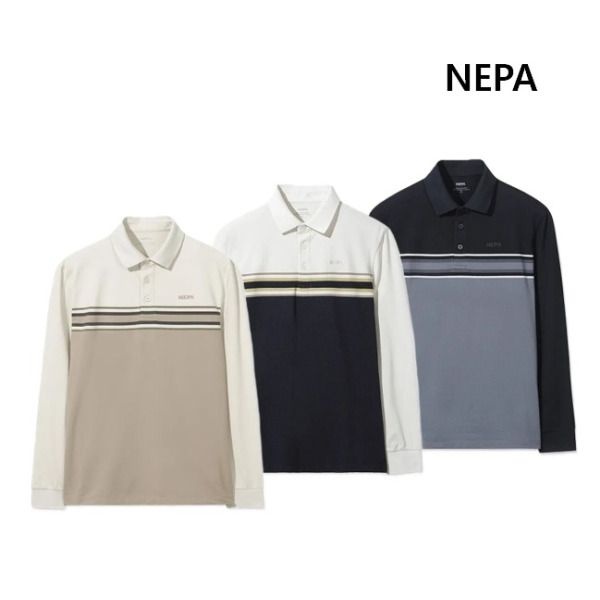 NEPA(주) 네파 [네파] 남성 스트라이프 패턴 브러쉬  티셔츠_7L75213