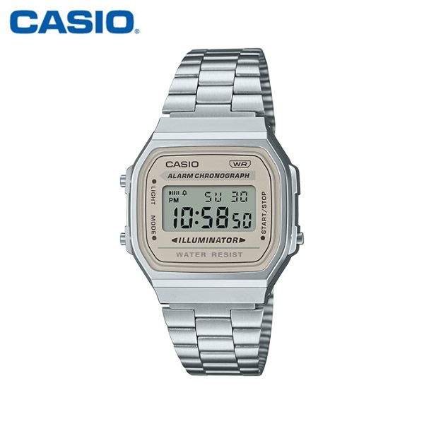 카시오 시계 A168WA-8A 빈티지 레트로 남녀공용 손목시계 전자시계 메탈밴드 CASIO 정품