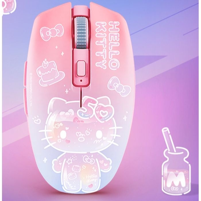 [해외] Razer Sanrio HelloKitty 50주년 기념 듀얼 모드 무선 오피스 마우스 여아 핑크 선물