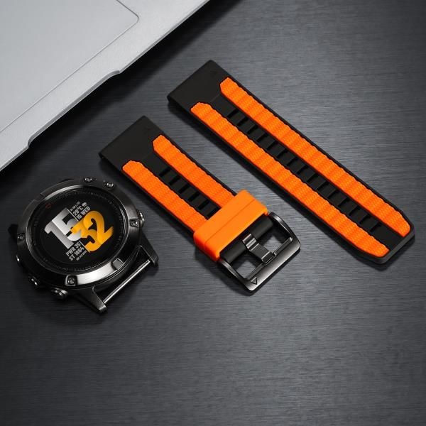 QuickFit 22mm 26mm 투톤 실리콘 스트랩 Garmin