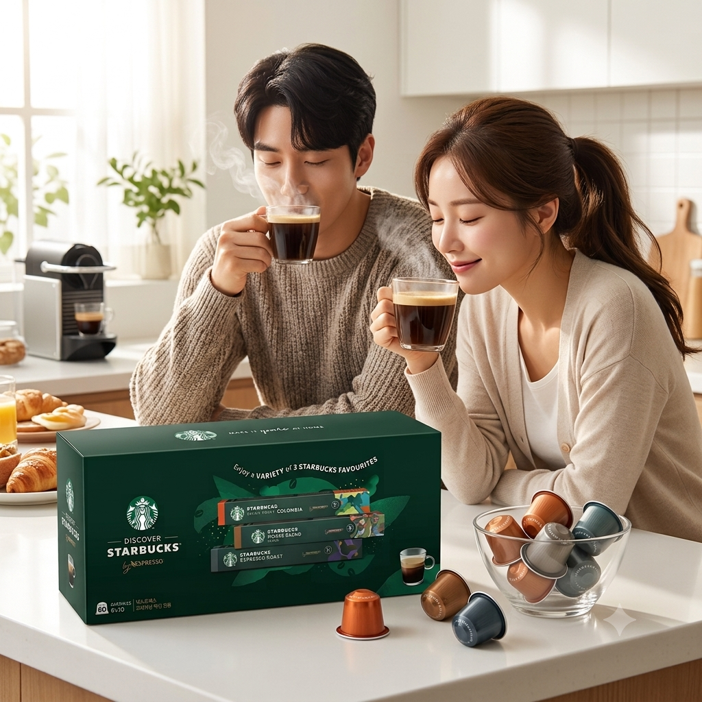 스타벅스 네스프레소 캡슐커피 60개 베스트셀러 커피 번들팩
