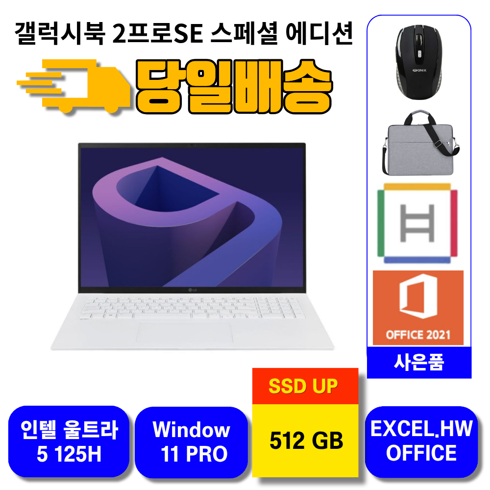 삼성전자 갤럭시북2 프로 SE 스페셜 에디션 실버 NT951XGK-K08/C SSD 512GB UP 오늘배송