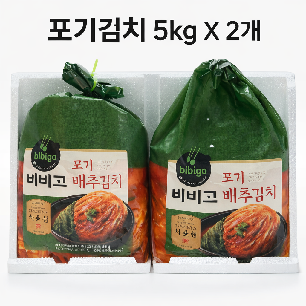 비비고 포기 배추김치 5kg X 2개