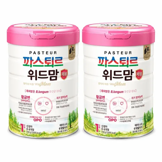  파스퇴르 위드맘 제왕 분유 1단계 750g 2개