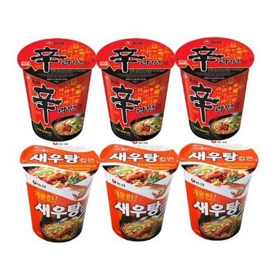 컵라면 소컵 신라면 컵 3개 + 새우탕 컵 3개 / 총 6개 (11273784)