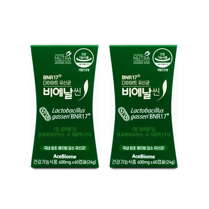 비에날씬 BNR17 다이어트 유산균 400mg x 60캡슐 X 2박스 I
