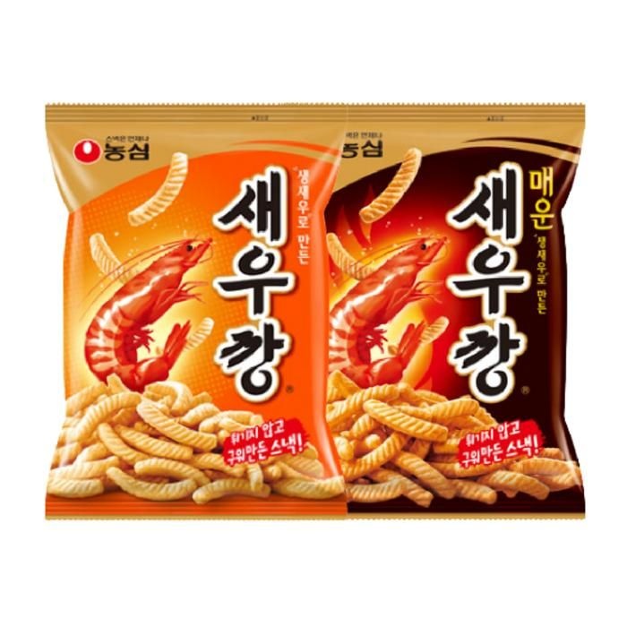 [농심] 새우깡 90g 5봉 + 매운새우깡 90g 5봉