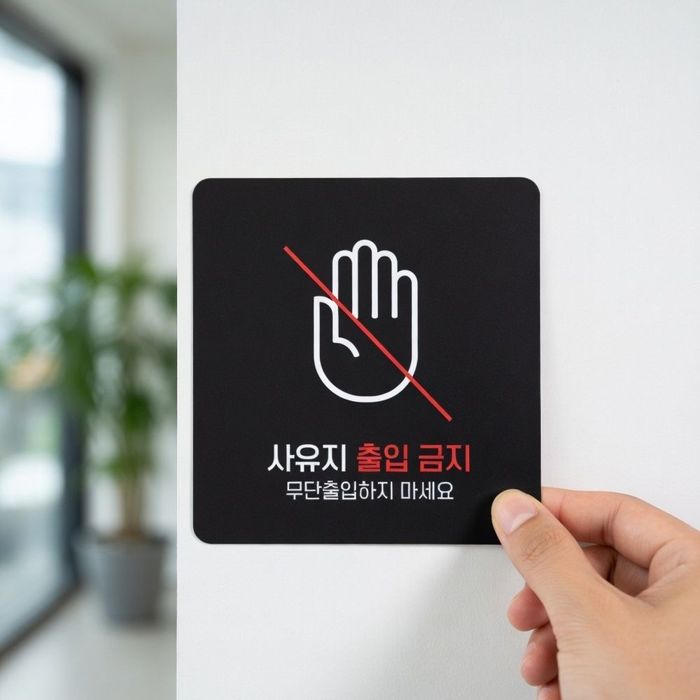 오나스 사유지 출입금지 안내판 사유지출입금지팻말 사유지출입금지스티커 안내표지판