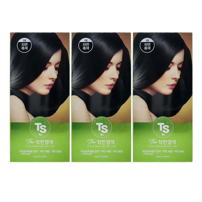 TS 착한 염색 120g 3호 자연흑색 3개 Ss