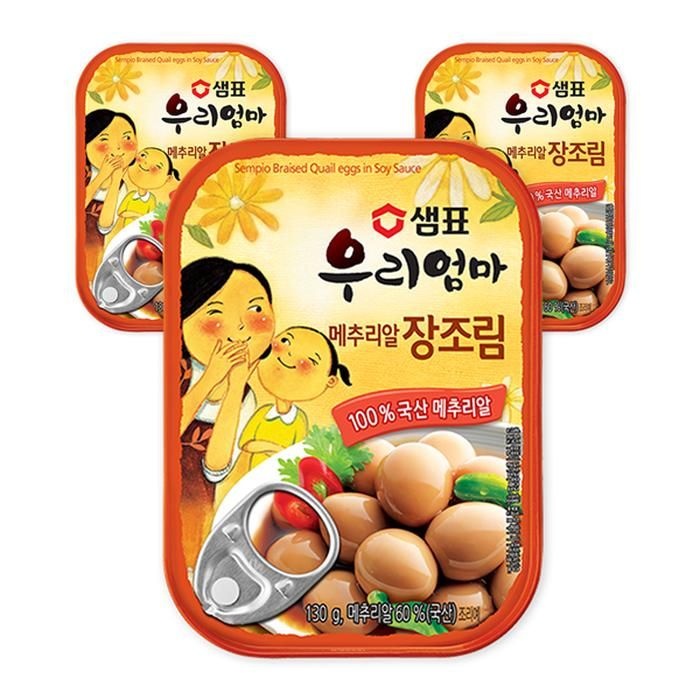 샘표 우리엄마 메추리알장조림 130G x 3개입