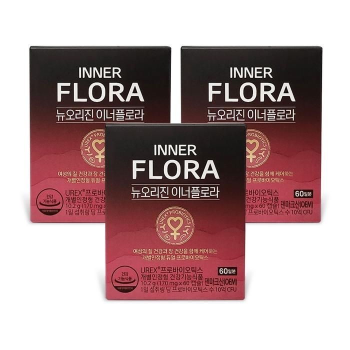뉴오리진 이너플로라 UREX 프로바이오틱스 170mg x 60캡슐 3박스 Ss