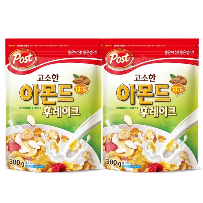 포스트 아몬드 후레이크 300g X 2개 켈로그 시리얼 씨리얼