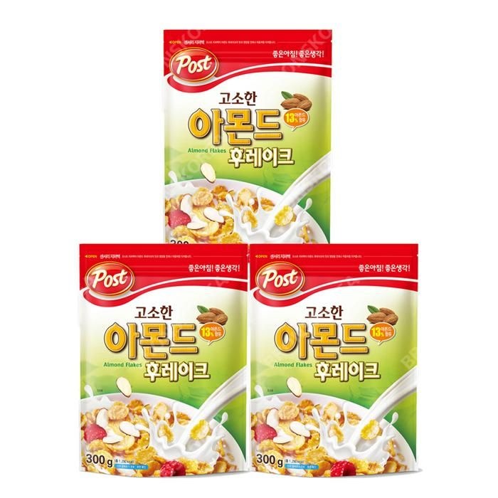 포스트 아몬드 후레이크 300g X 3개 켈로그 식사용 씨리얼