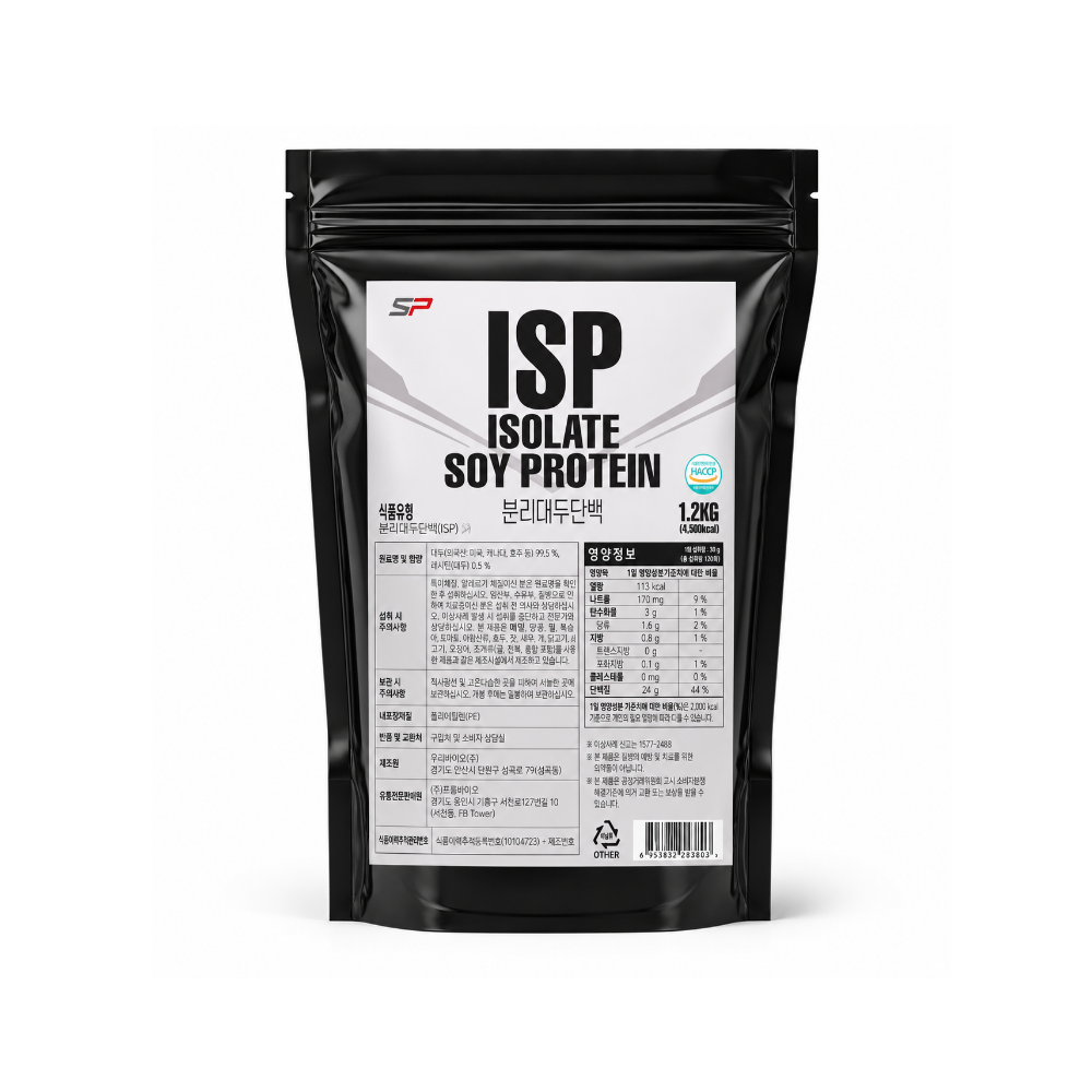 성풍양행 분리대두단백(ISP) 흑임자맛 1.2kg x 3개 식물성 단백질쉐이크 보충제