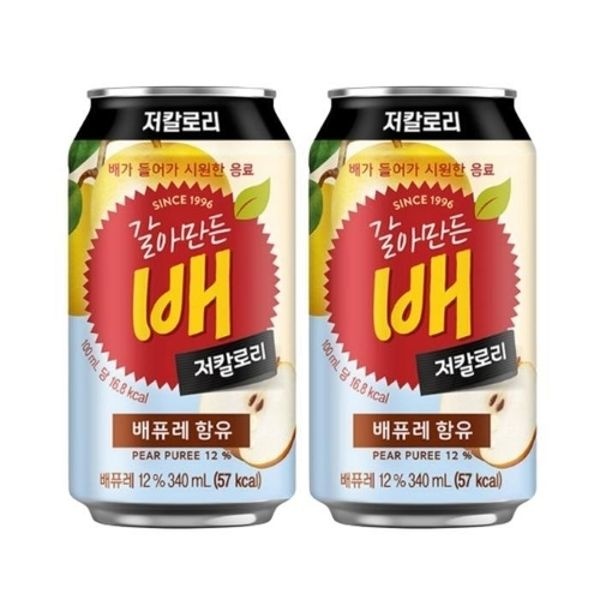 해태 갈아만든 배  저칼로리 340ml 18캔