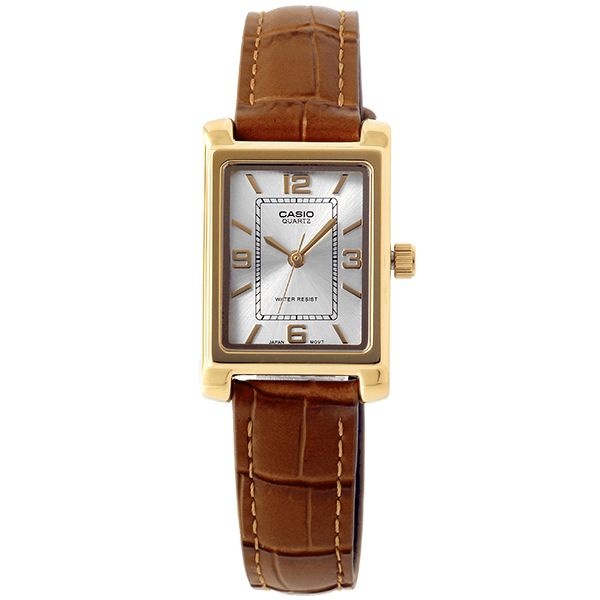 타임플래닛 CASIO LTP-1234GLL-7A 스퀘어 시계 가죽밴드