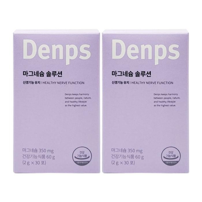 덴프스 마그네슘 솔루션 2g x 30포 피로회복 도움 2개 Ss