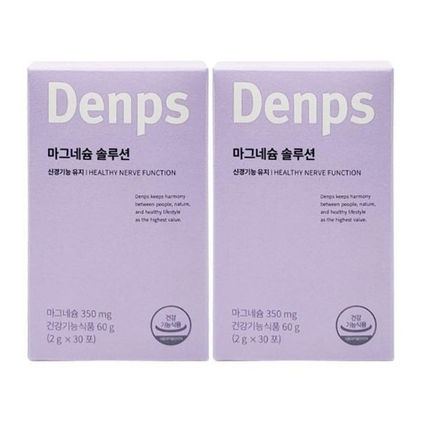 덴프스 마그네슘 솔루션 2g x 30포 피로회복 도움 2개 Ss