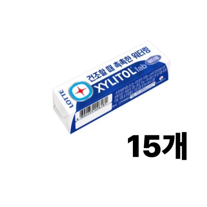 롯데 자일리톨 랩 워터링 껌 24g  x 15개