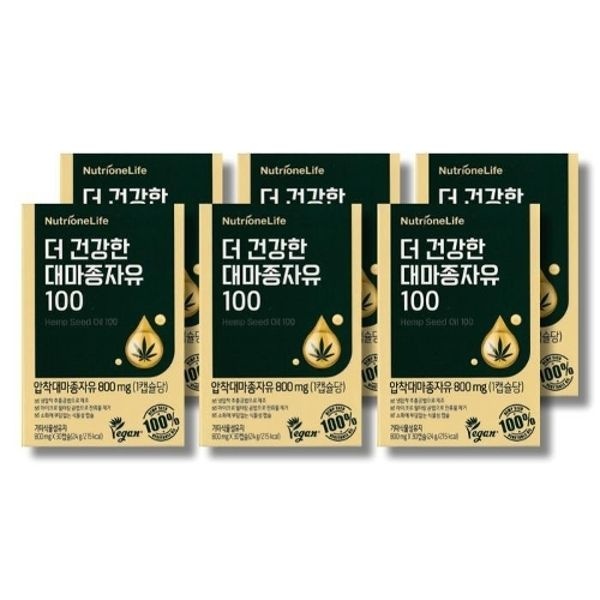 뉴트리원 더 건강한 대마종자유 100 800mg 30캡슐 6박스 /wb