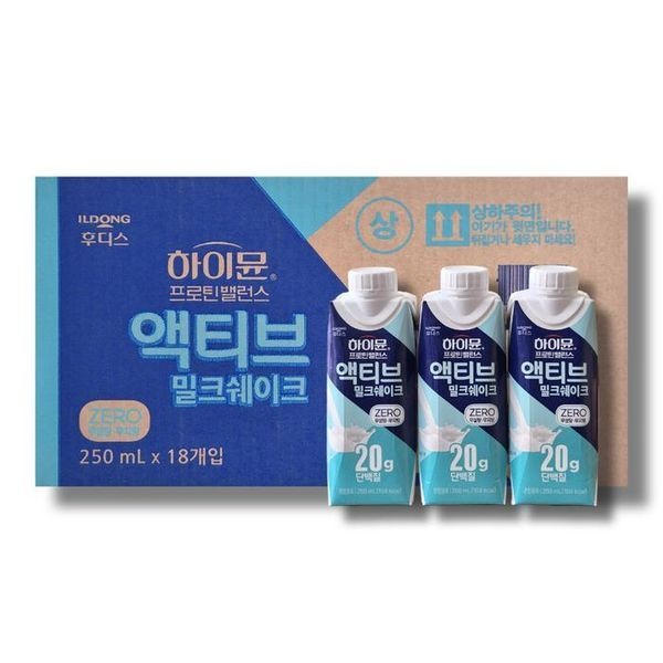 [하프클럽]하이뮨 프로틴 밸런스 액티브 밀크쉐이크 제로 250ml 18개 1박스 /wb