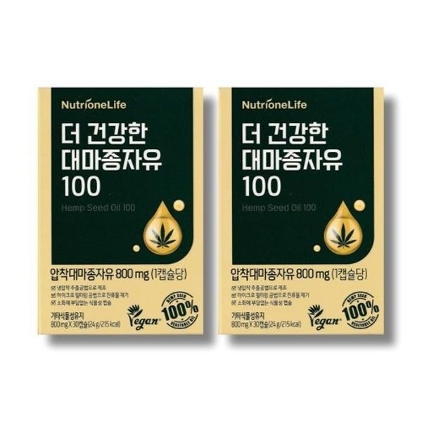 뉴트리원 더 건강한 대마종자유 100 800mg 30캡슐 2박스 /wb