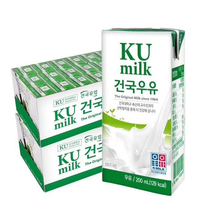 [건국우유] 건국 멸균우유 200ml 48팩