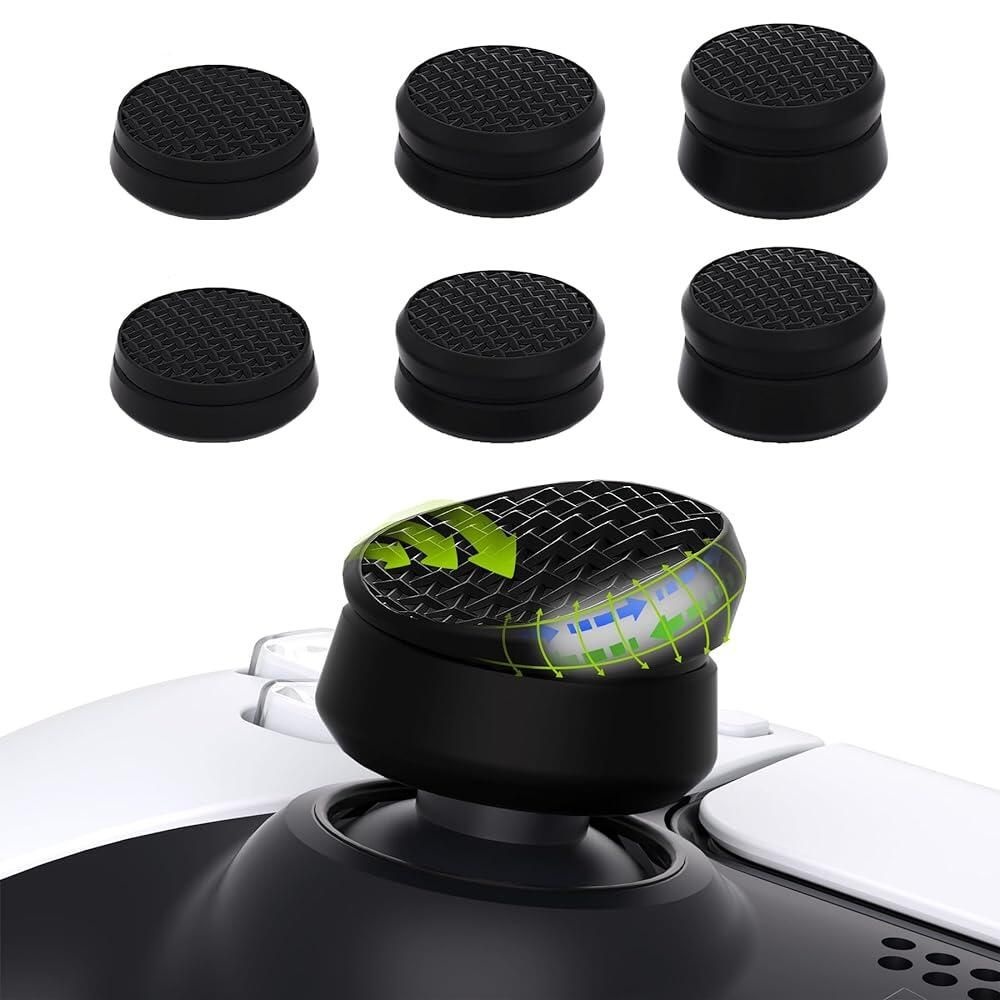 [해외] PlayVital 3 Height Armor Thumbs Cushion Caps Thumb Grips for ps5 ps4 Thumbstick Grip Xbox Core Wireless Controller One Elite Series 2 Switch Pro - Pur
