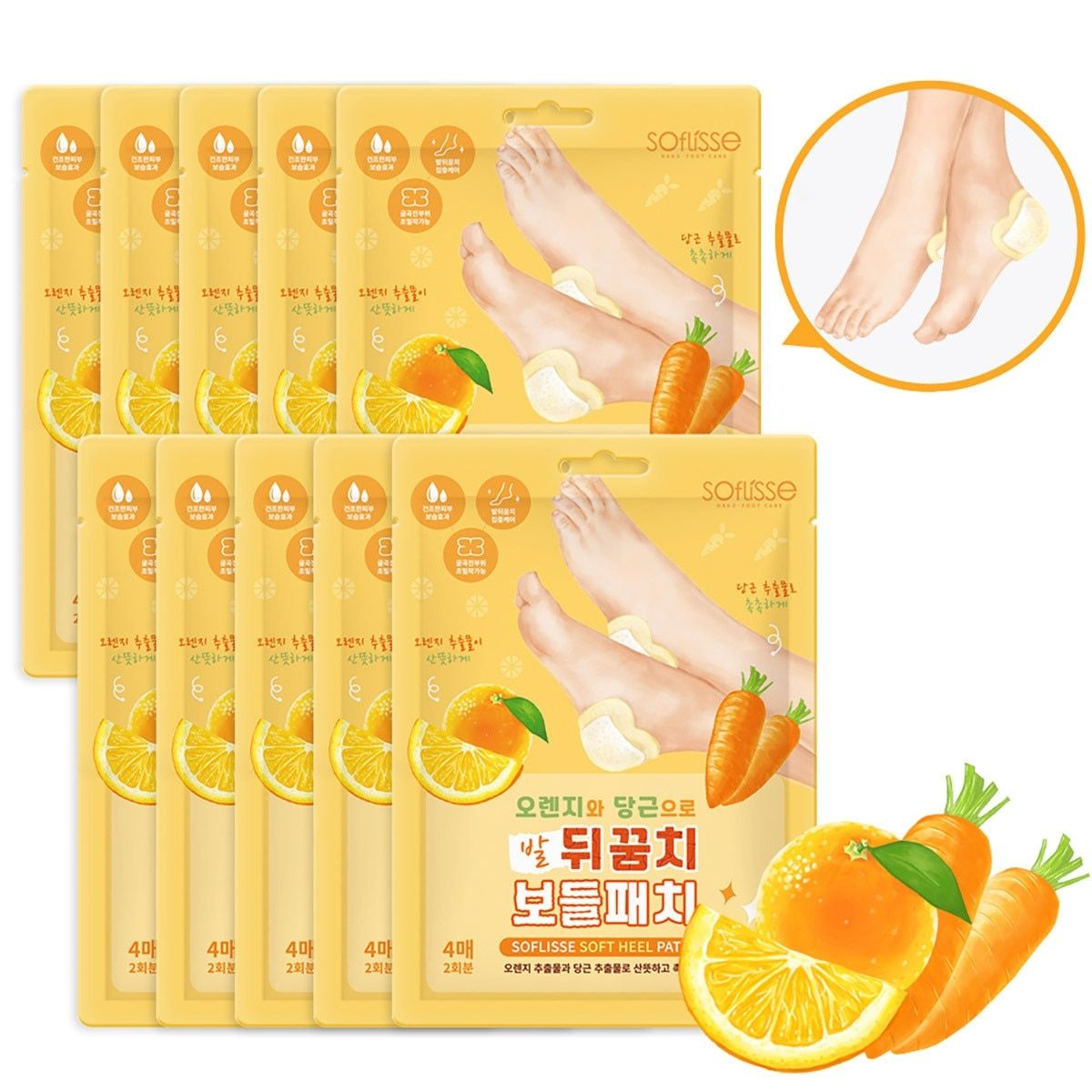 소프리스 발뒤꿈치 보들패치 4매 x 10개 세트 [CJ]
