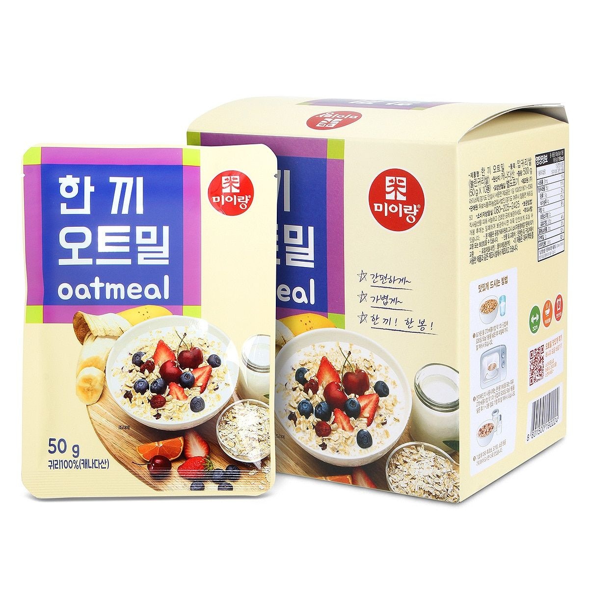 미이랑 한 끼 오트밀 500g(50g x 10봉) x 6개 [CJ]
