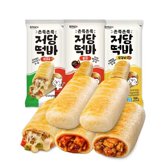 [APP전용]쫀득 떡마리 한끼고 15팩(닭갈비5 피자5 불닭5) / 리뷰시 2천점
