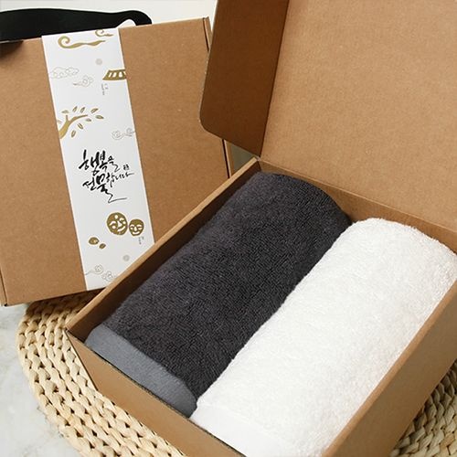 [롯데백화점] 송월타올 [송월]명절기프트세트C(뱀부프리미엄무지180g2p-크라프트+띠지)랜덤발송