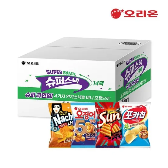 오리온 슈퍼스낵 14팩_768g
