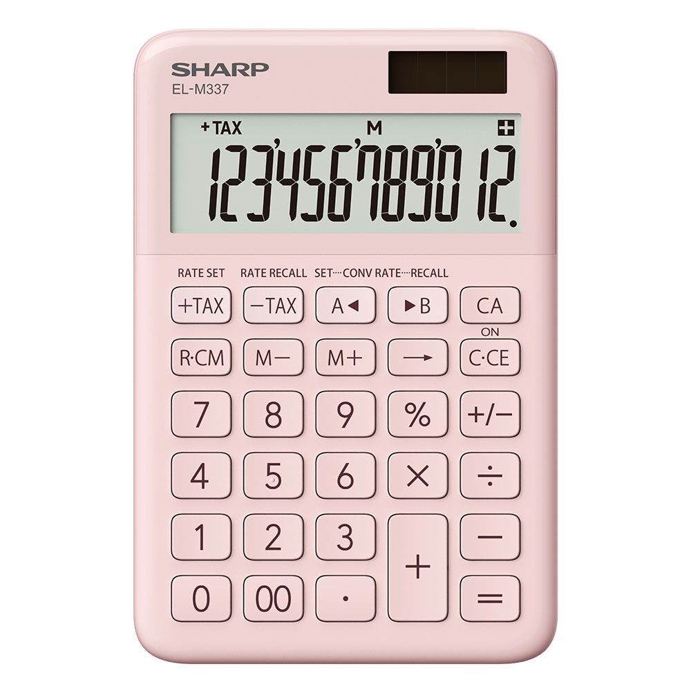샤프 일반용계산기 EL-M337 핑크 다중변환기능 TAX 메모리계산