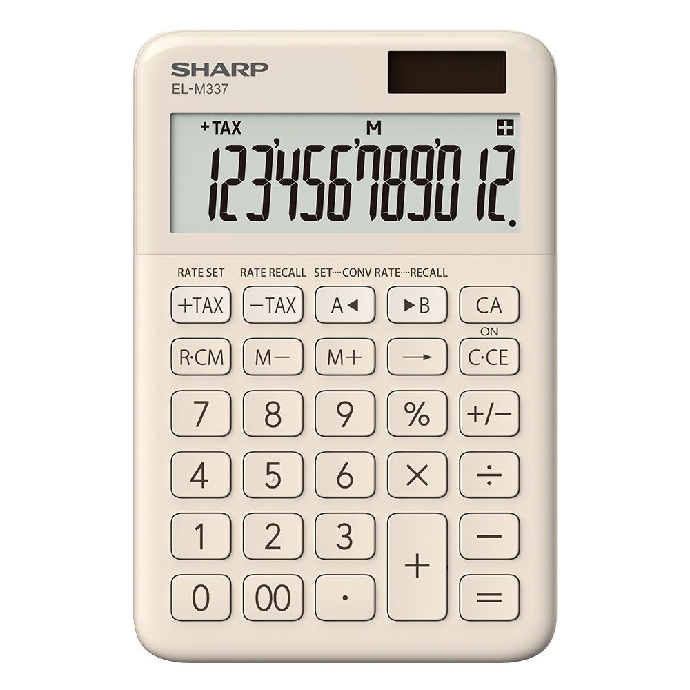 샤프 일반용계산기 EL-M337 베이지 다중변환기능 TAX 메모리계산