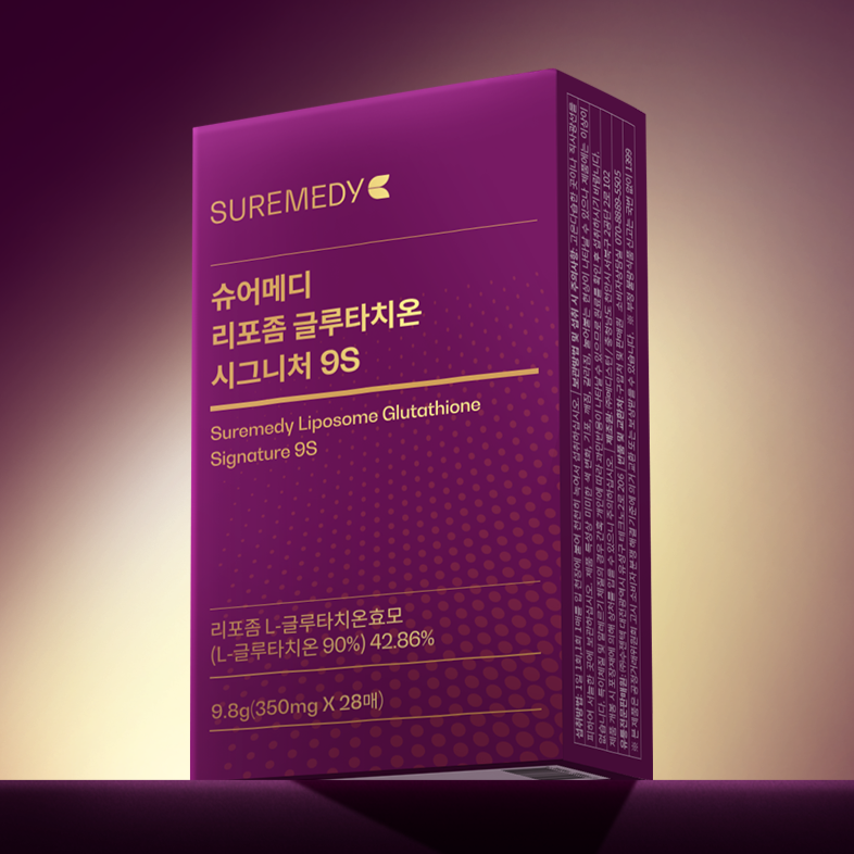 [포토리뷰 450P][4주분] 슈어메디 리포좀 글루타치온 시그니처 9S 28매 1박스