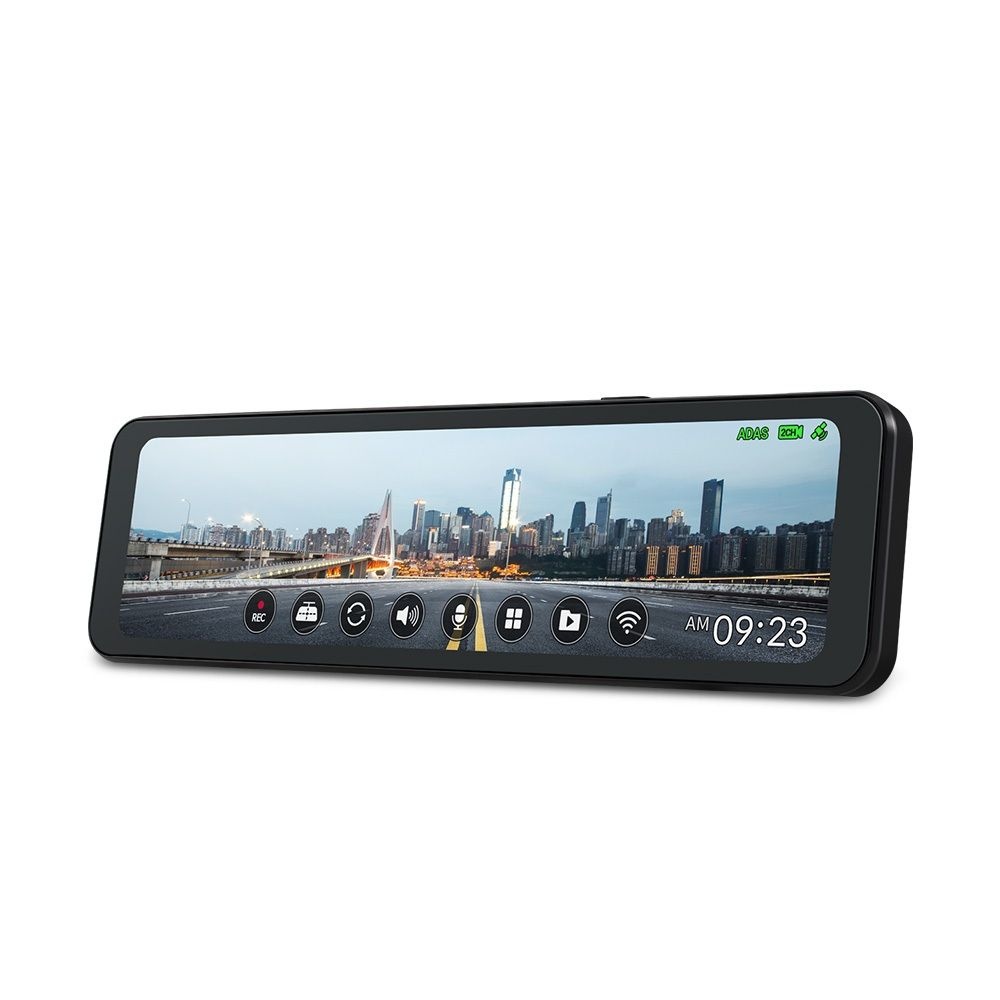 파인뷰 [64GB로업][실외형] R5 POWER Wi-Fi 룸미러 블랙박스 32GB 2채널 Q/F 26cm 대화면