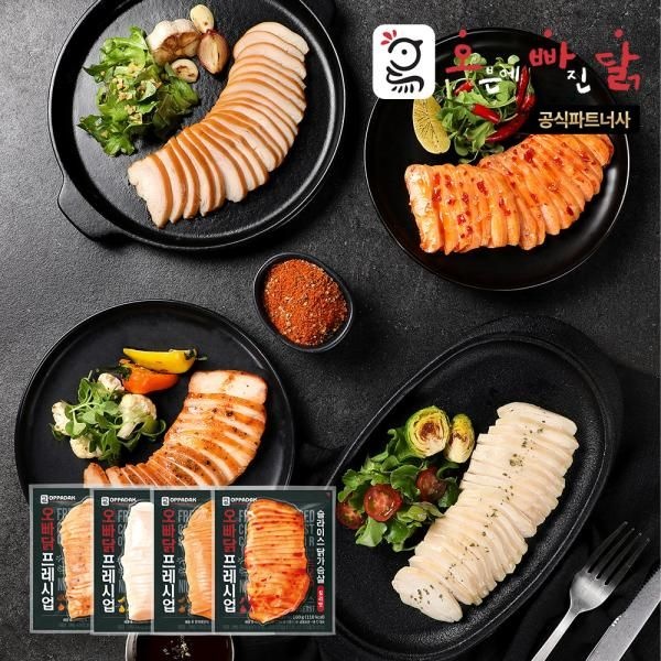 오빠닭 프레시업 슬라이스 닭가슴살 100g 4종 10팩