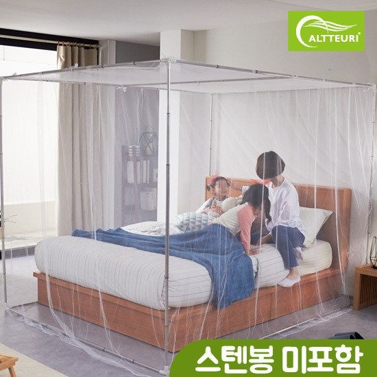알뜨리 캐노피 사각 모기장 단품 패밀리 침대 실내 텐트 305272