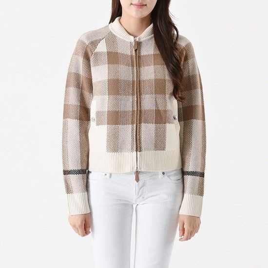 MUST IT_8055836 체크 여성 집업 가디건 8055836
