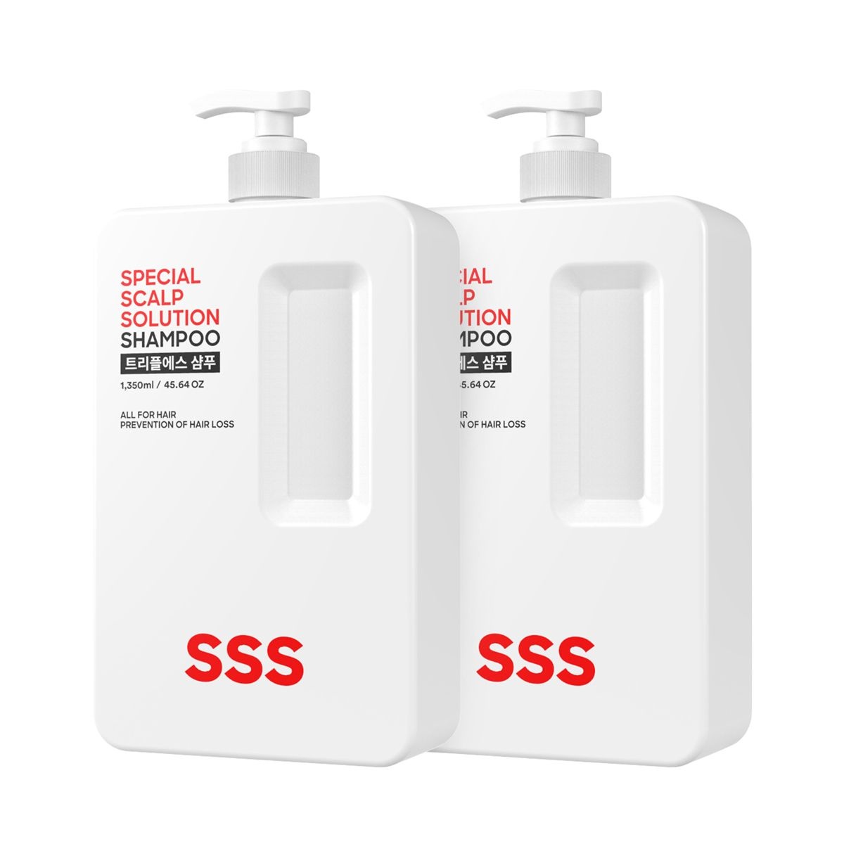 [온세일][정상가 38,900원]SSS 약산성 탈모샴푸 1350ml 1+1세트