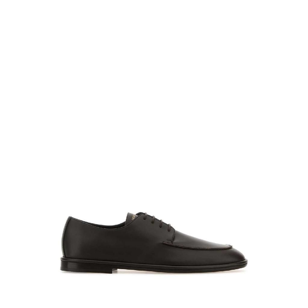 살바토레 페라가모 [X45]페라가모 0299337826172E TMORO Brown leather Blade 2 lace up shoes 남성 레이스업 옥스퍼드 더비슈즈 윙팁 드레스슈즈