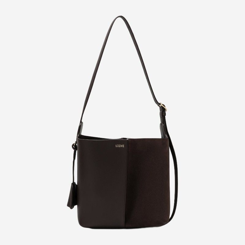 LOEWE 로에베 빌바오 스웨이드 트라페조이드 버킷백 A418WRPX01LE 0018