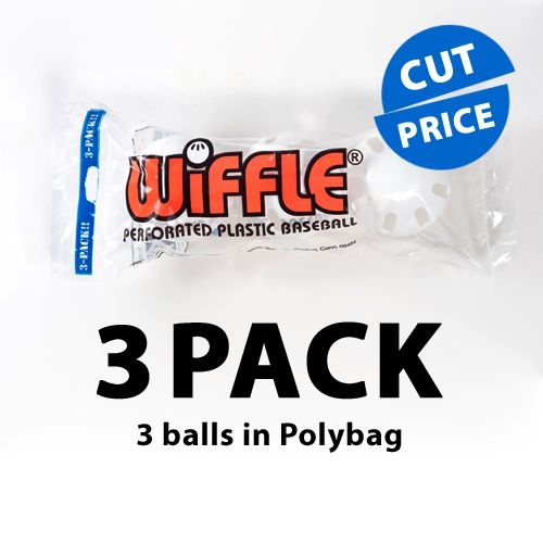 [한국총판] WiffleBall 위플볼 3팩 : 베이스볼 사이즈 볼 3개
