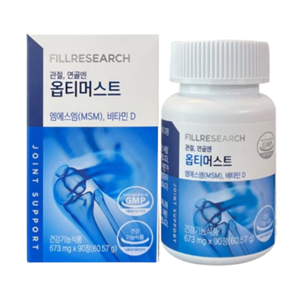 한국씨엔에스팜 필리서치 옵티머스트 관절 연골엔 MSM 90정 x 1개
